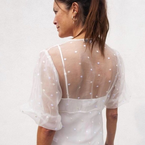 Olivia Von Halle Delphine Sheer Dress - Picture 4 of 15